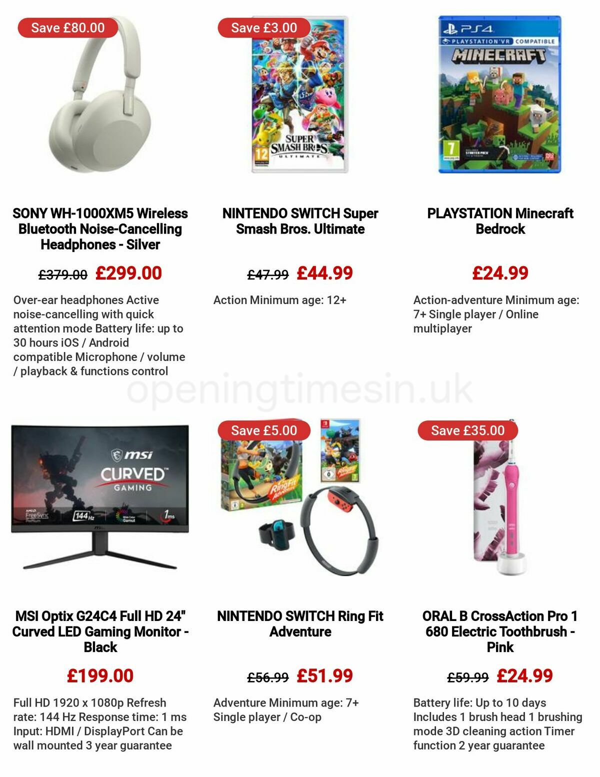 Currys Offers from 8 December