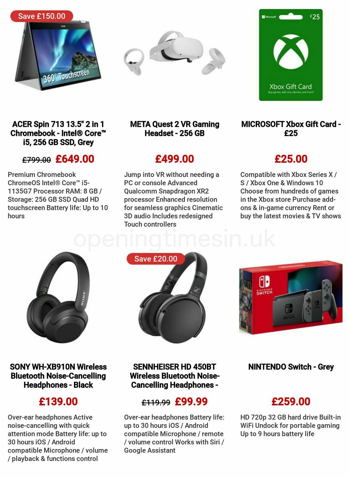 Currys Offers from 8 December