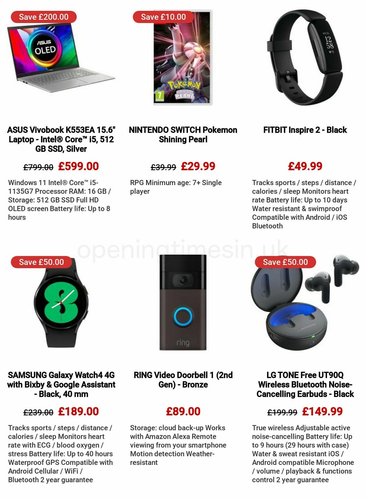 Currys Offers from 8 December