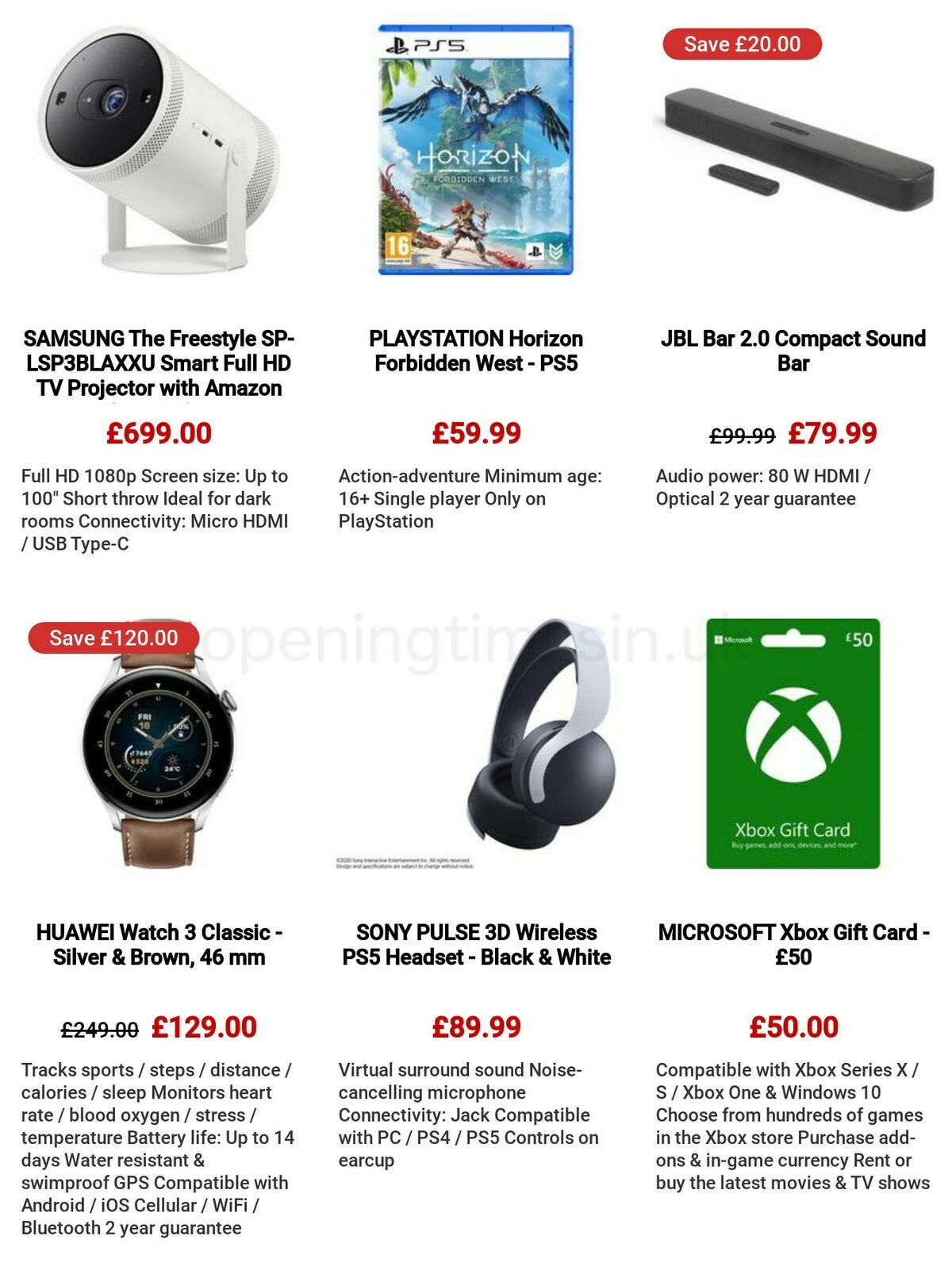 Currys Offers from 8 December