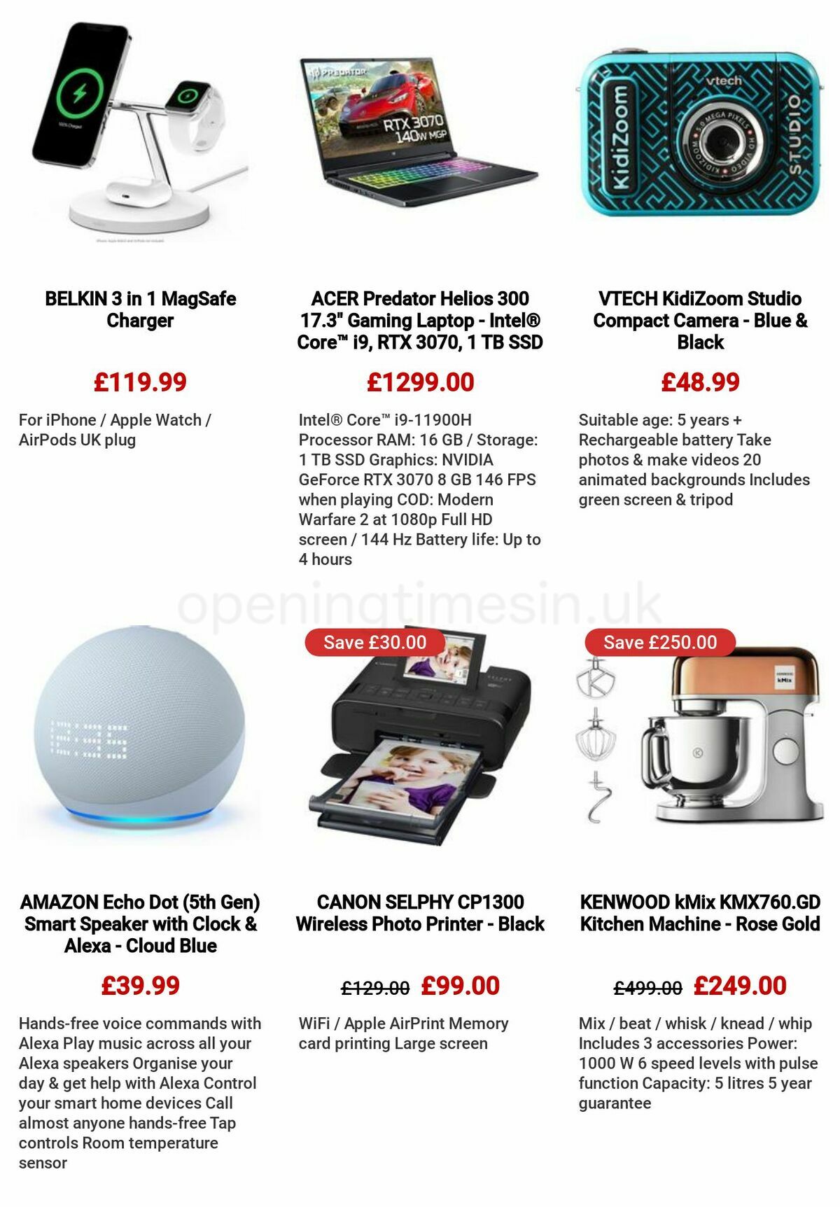 Currys Offers from 8 December