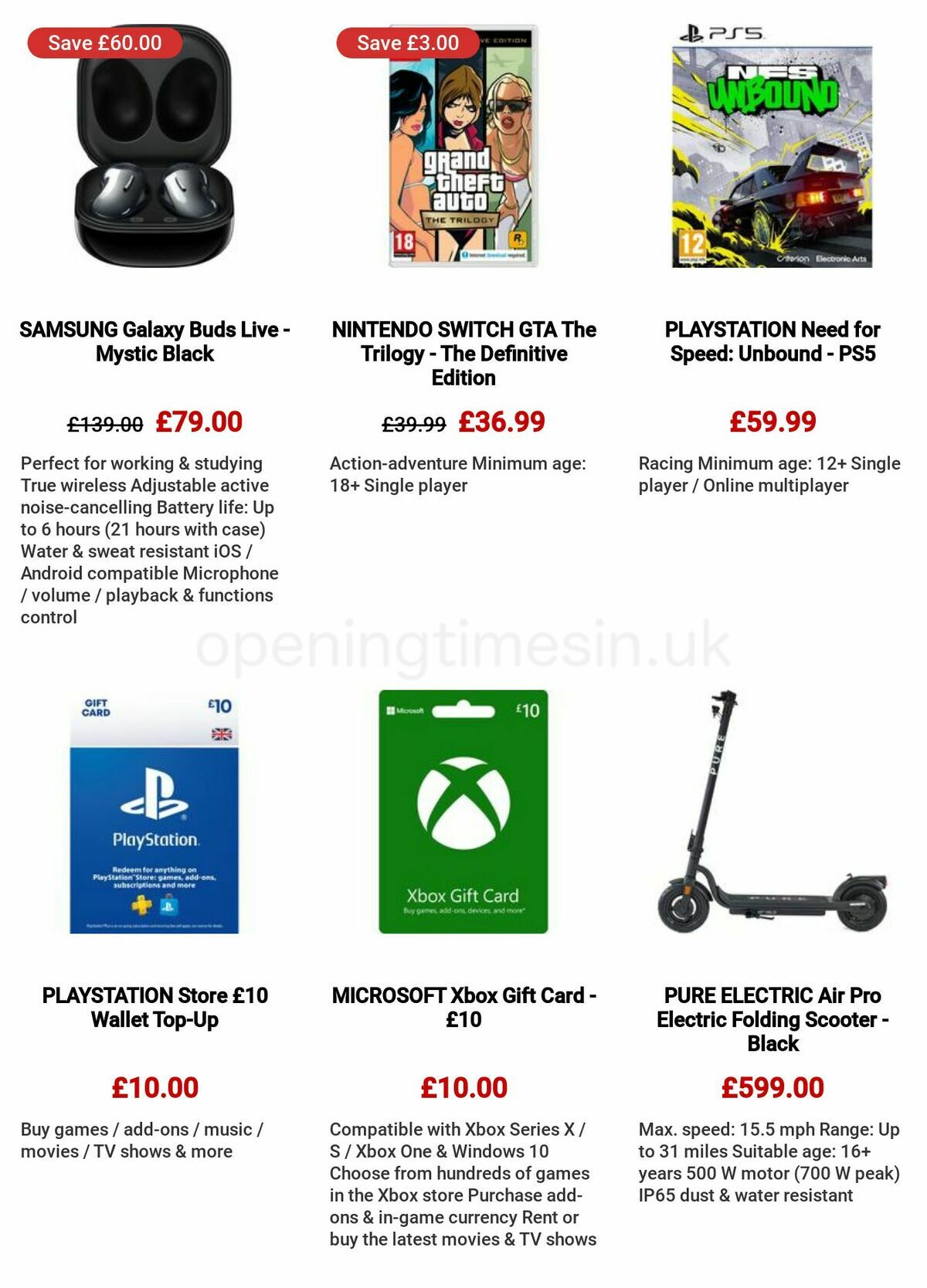 Currys Offers from 8 December