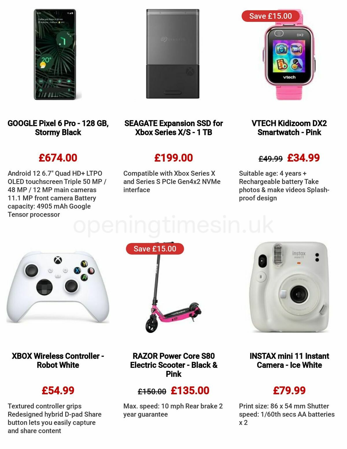 Currys Offers from 8 December