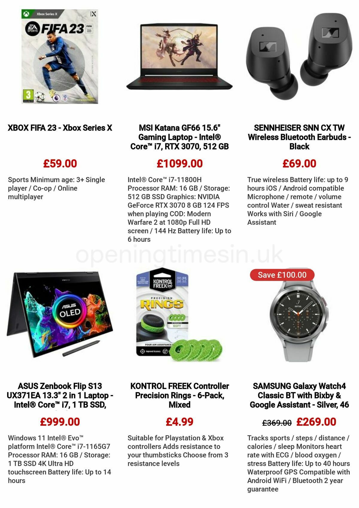 Currys Offers from 8 December
