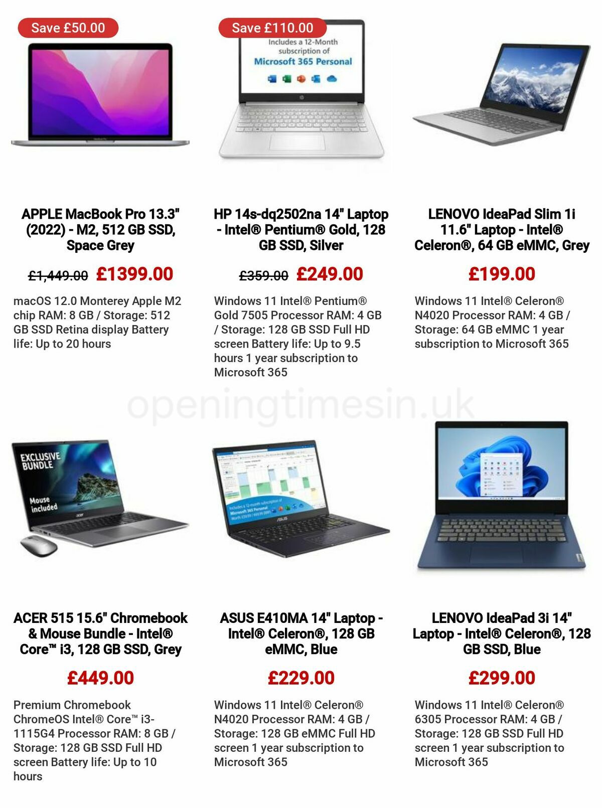 Currys Offers from 22 December