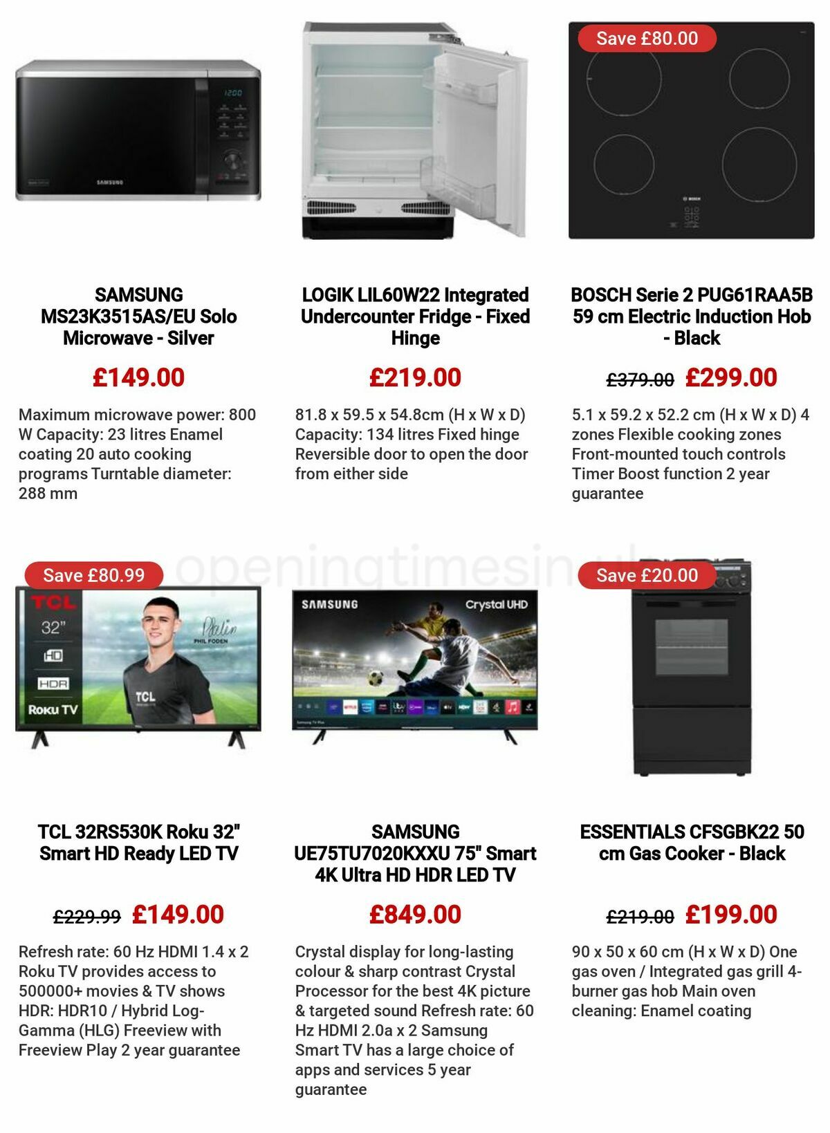 Currys Offers from 26 January