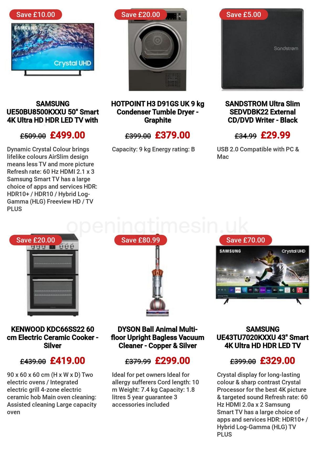 Currys Offers from 30 March