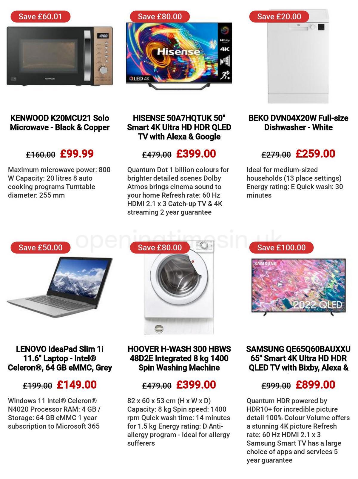 Currys Offers from 30 March
