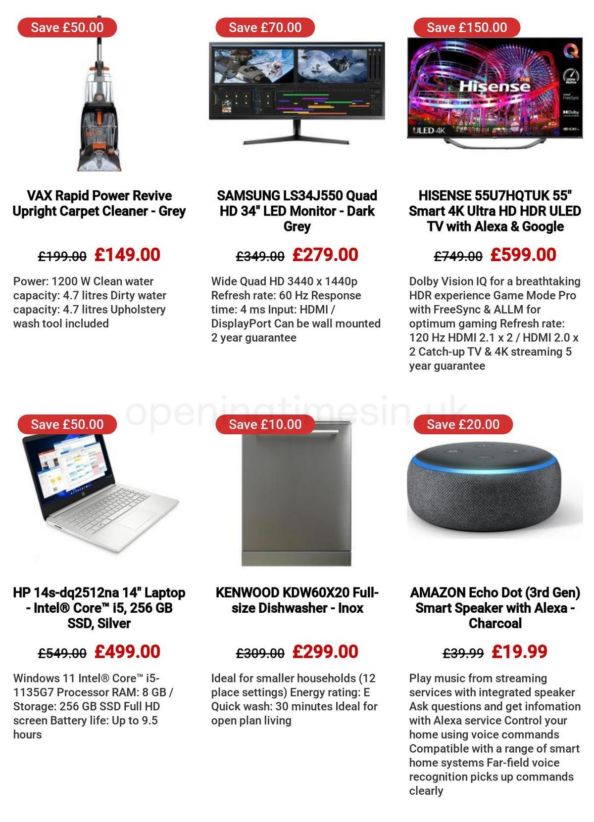 Currys Offers from 30 March