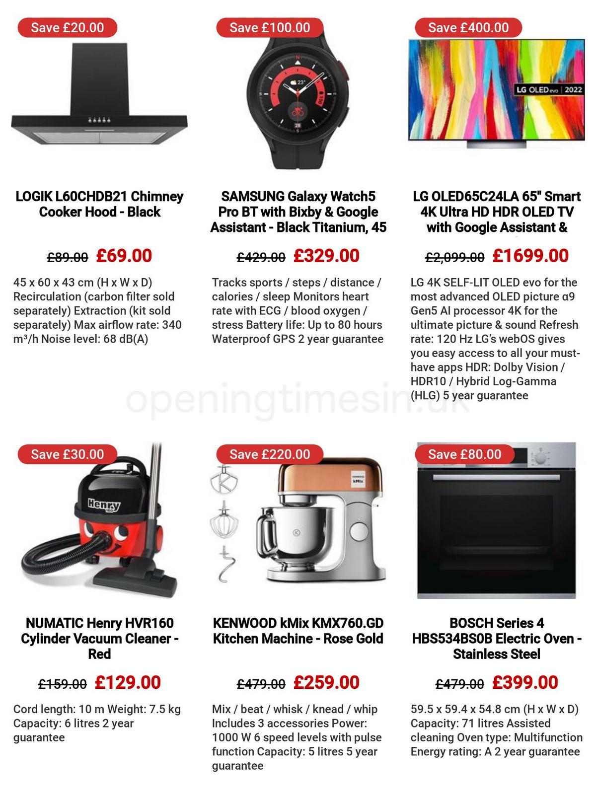 Currys Offers from 30 March