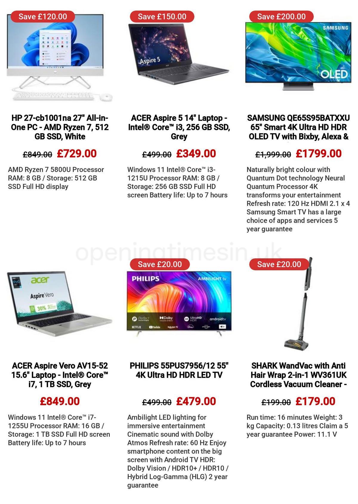 Currys Offers from 30 March