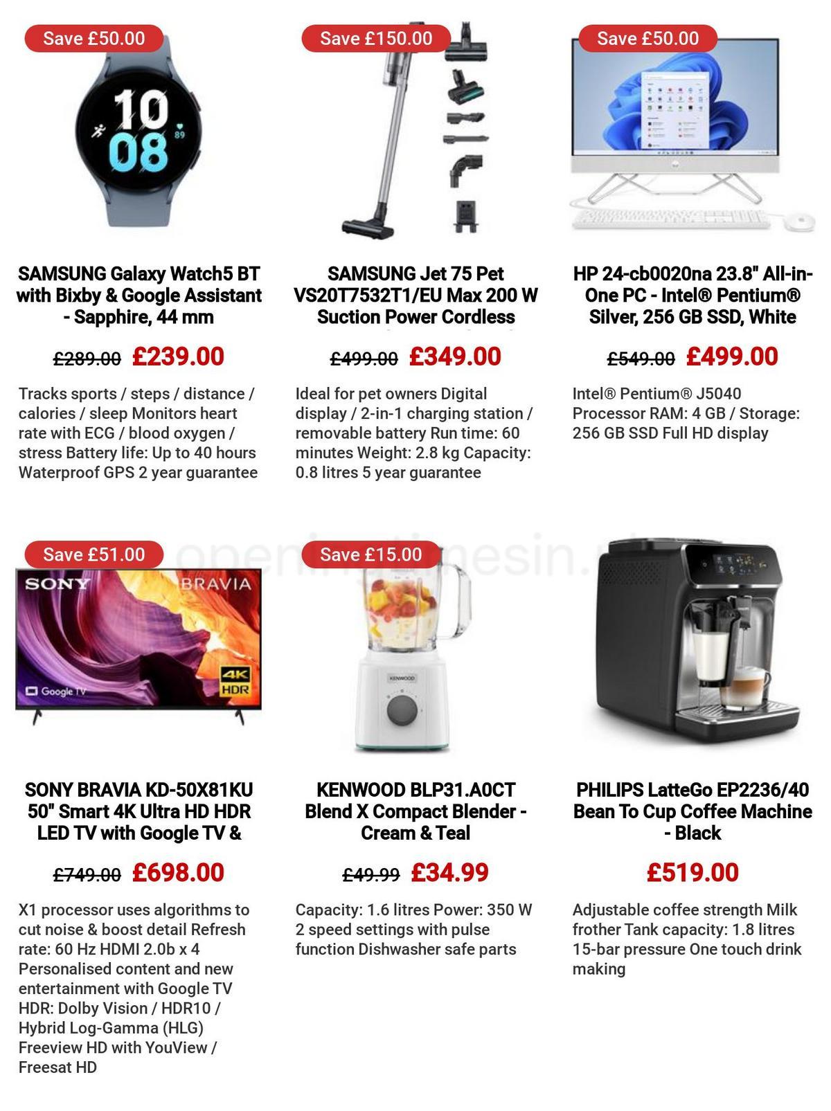 Currys Offers from 30 March