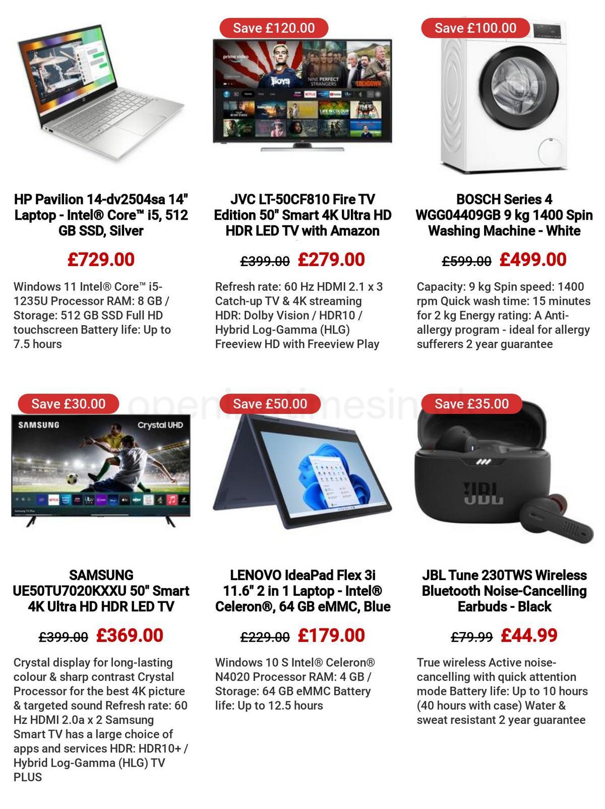Currys Offers from 30 March