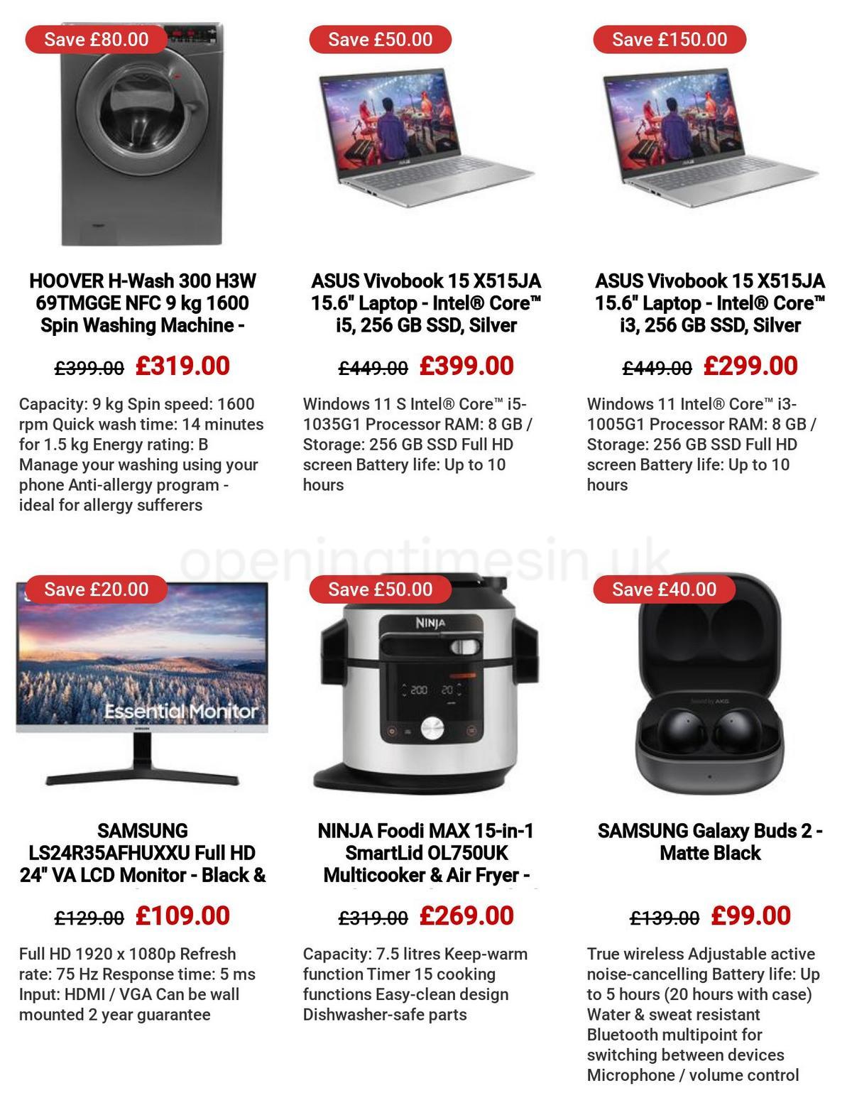 Currys Offers from 30 March