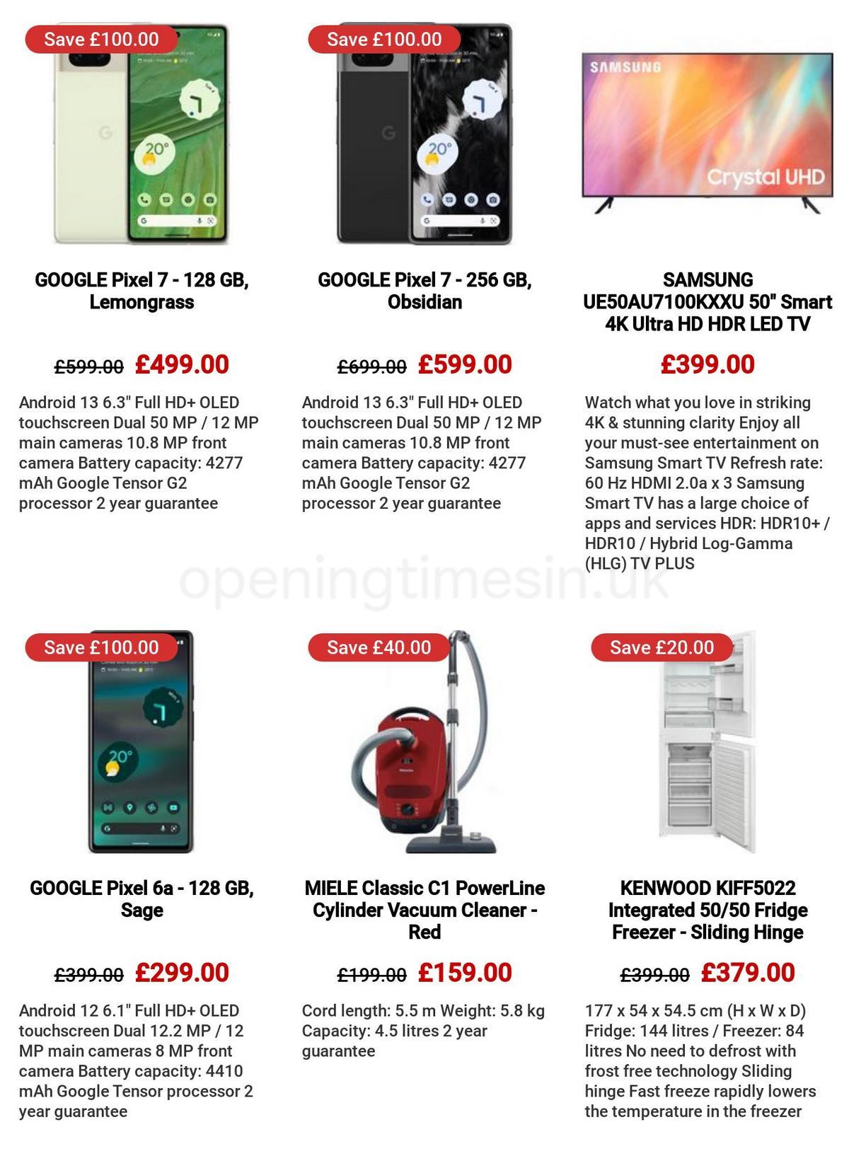 Currys Offers from 30 March