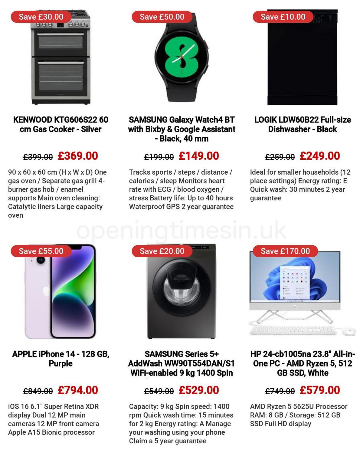 Currys Offers from 30 March