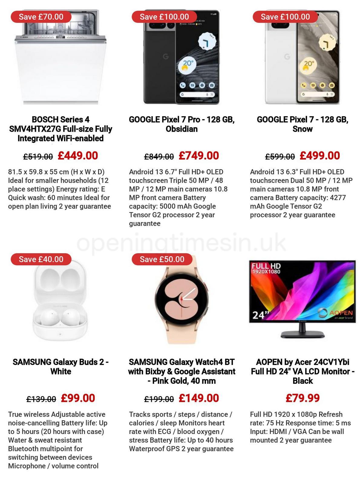 Currys Offers from 30 March