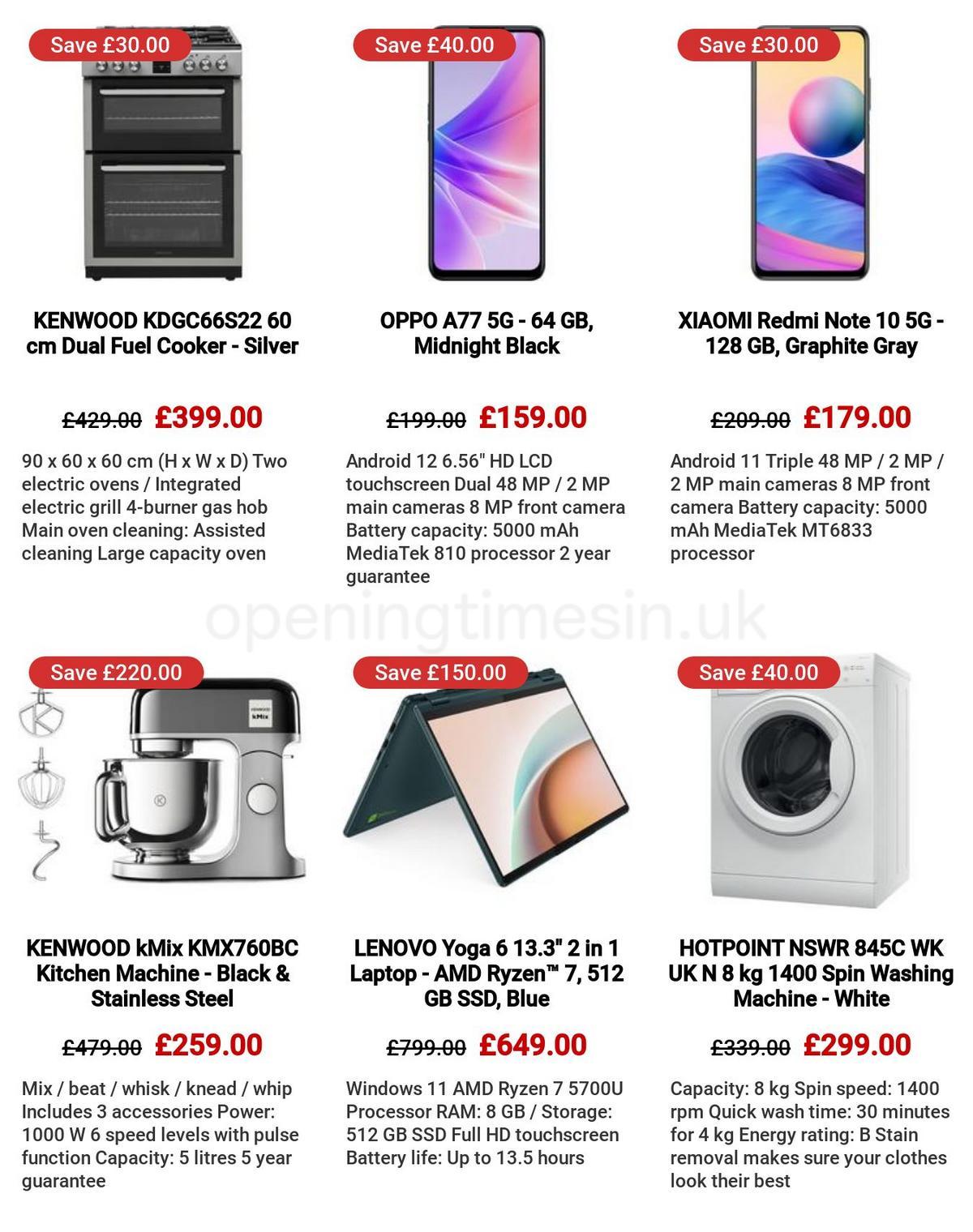 Currys Offers from 30 March
