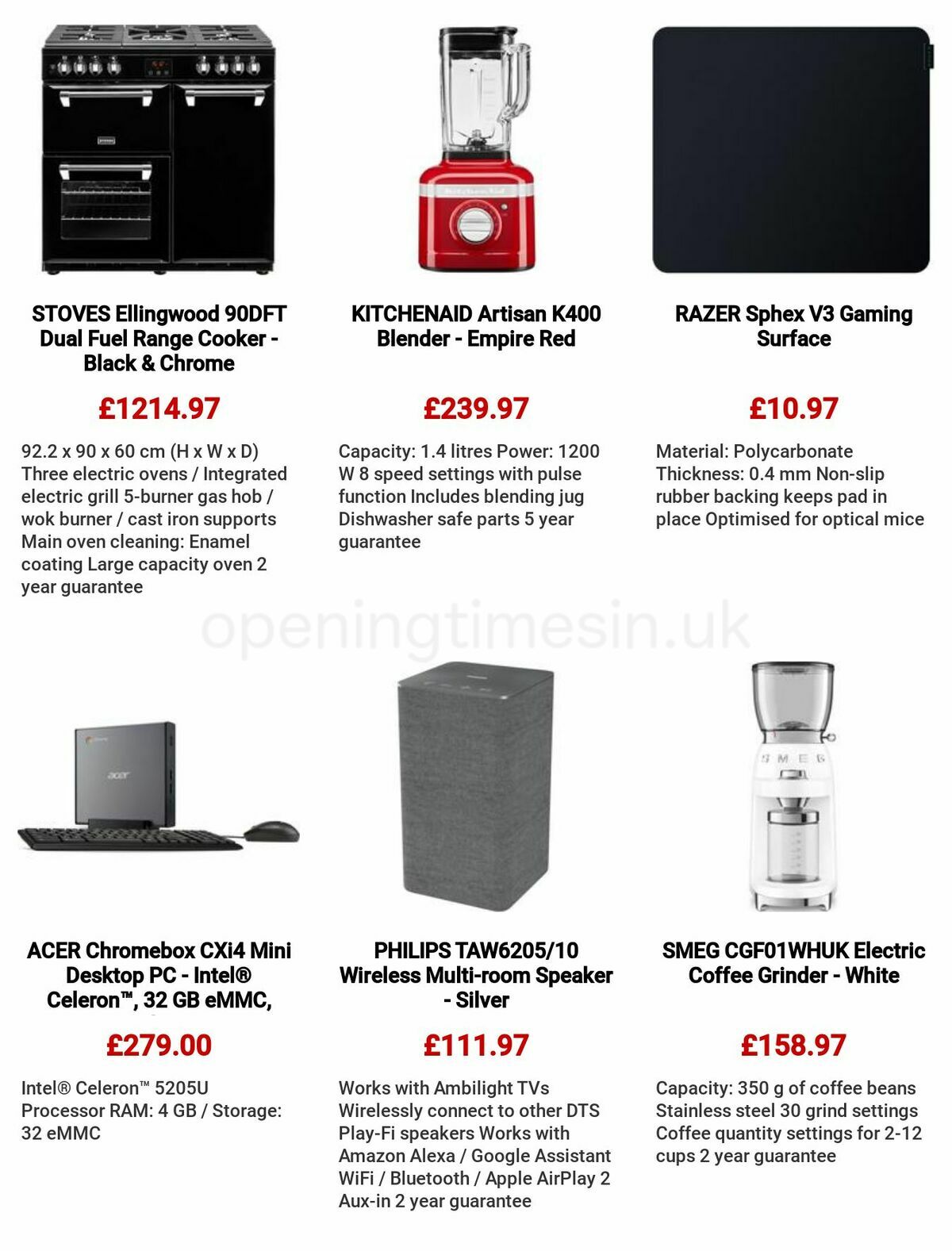 Currys Offers from 13 April