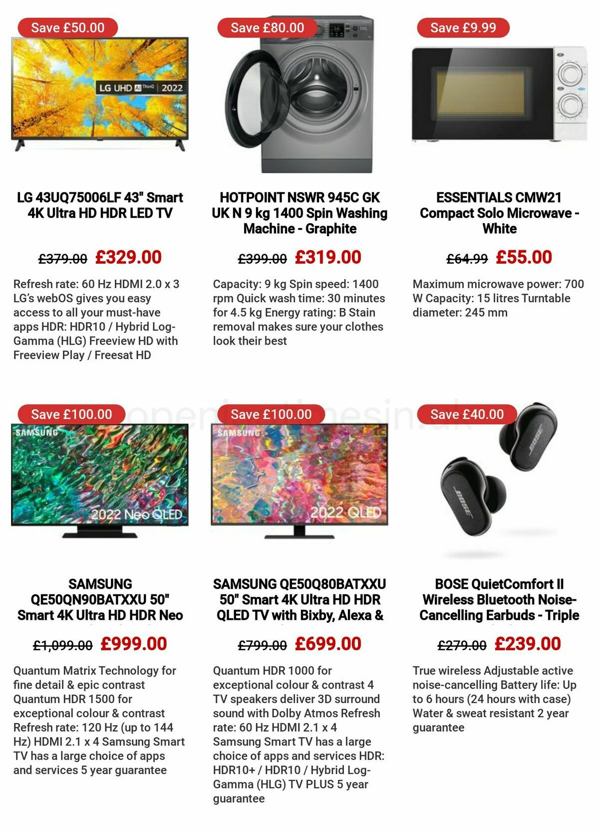 Currys Offers from 4 May