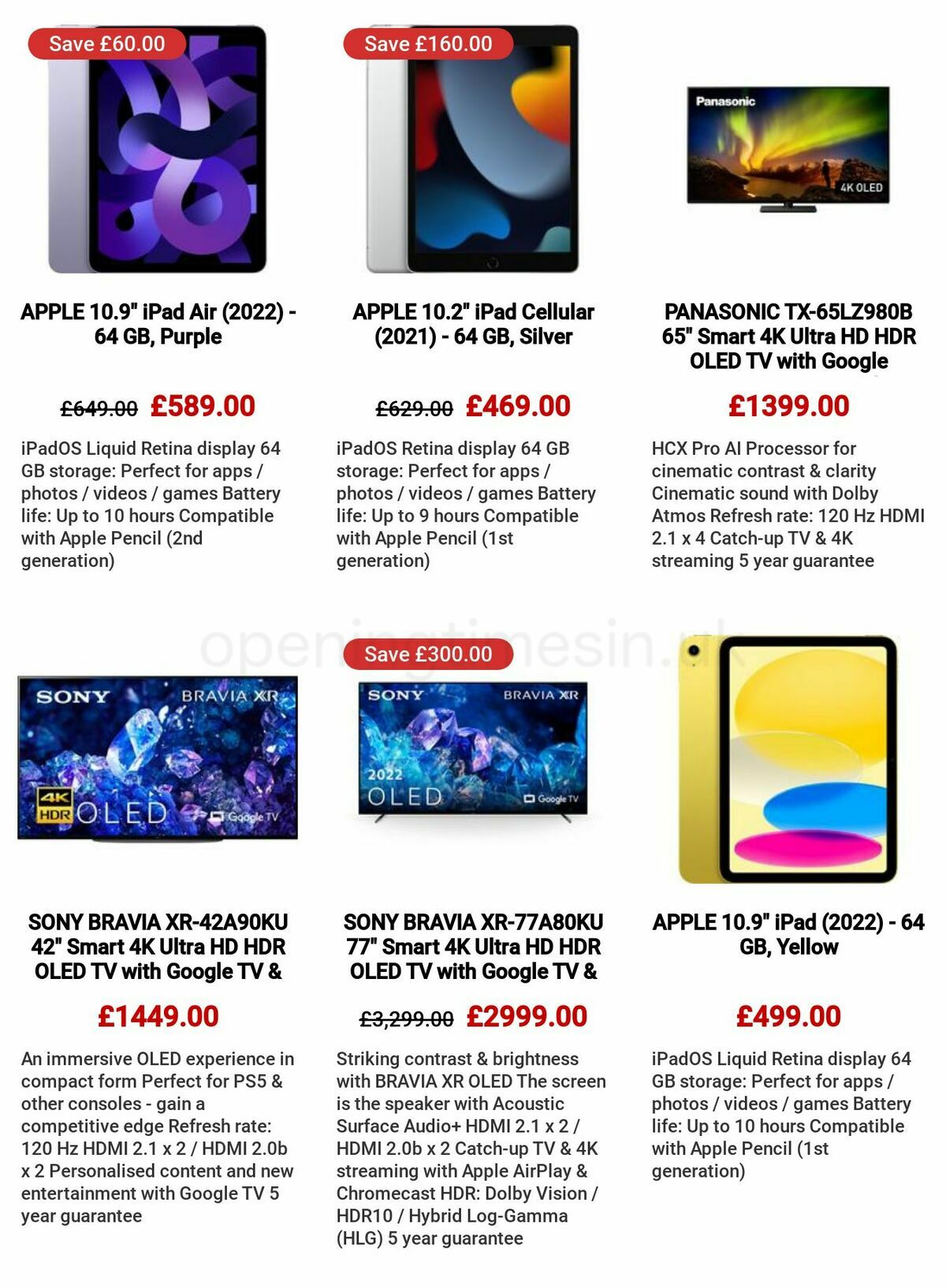 Currys Offers from 11 May