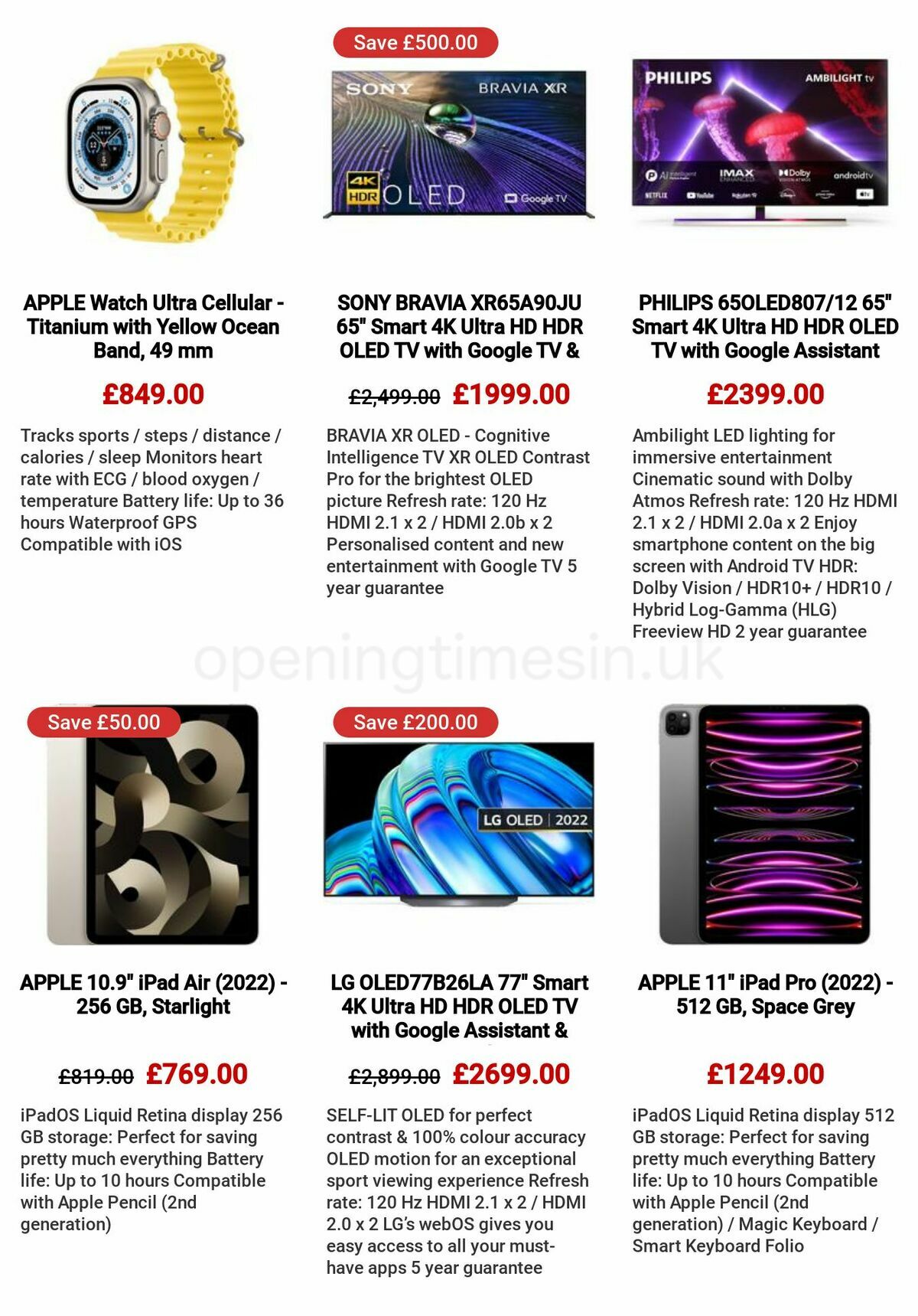 Currys Offers from 11 May