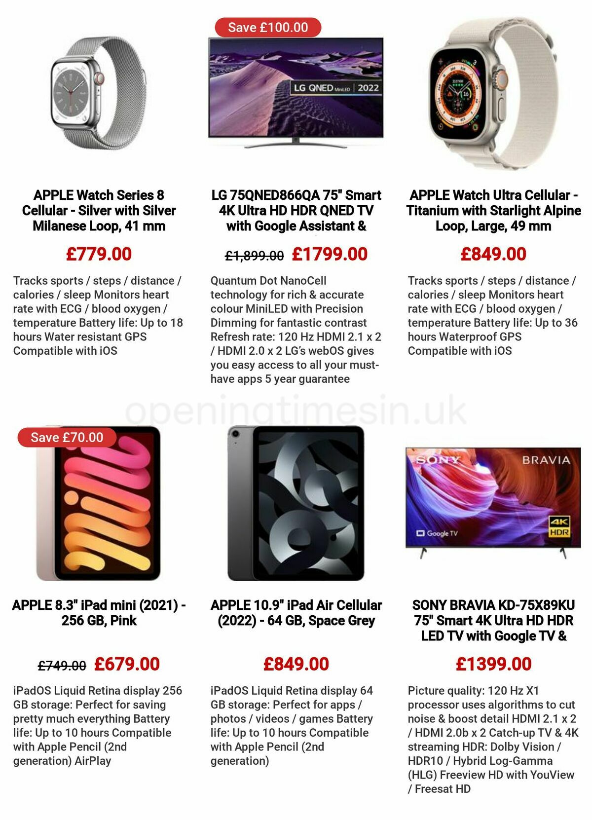 Currys Offers from 11 May
