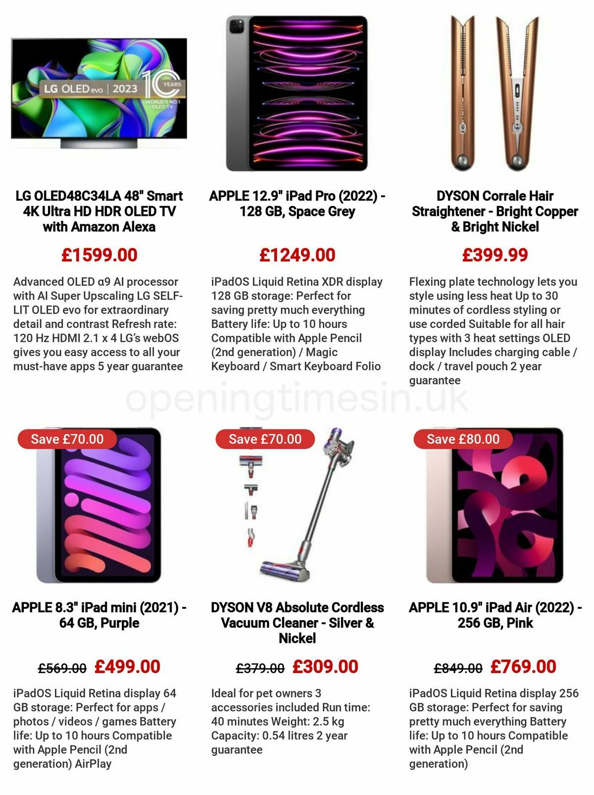Currys Offers from 11 May