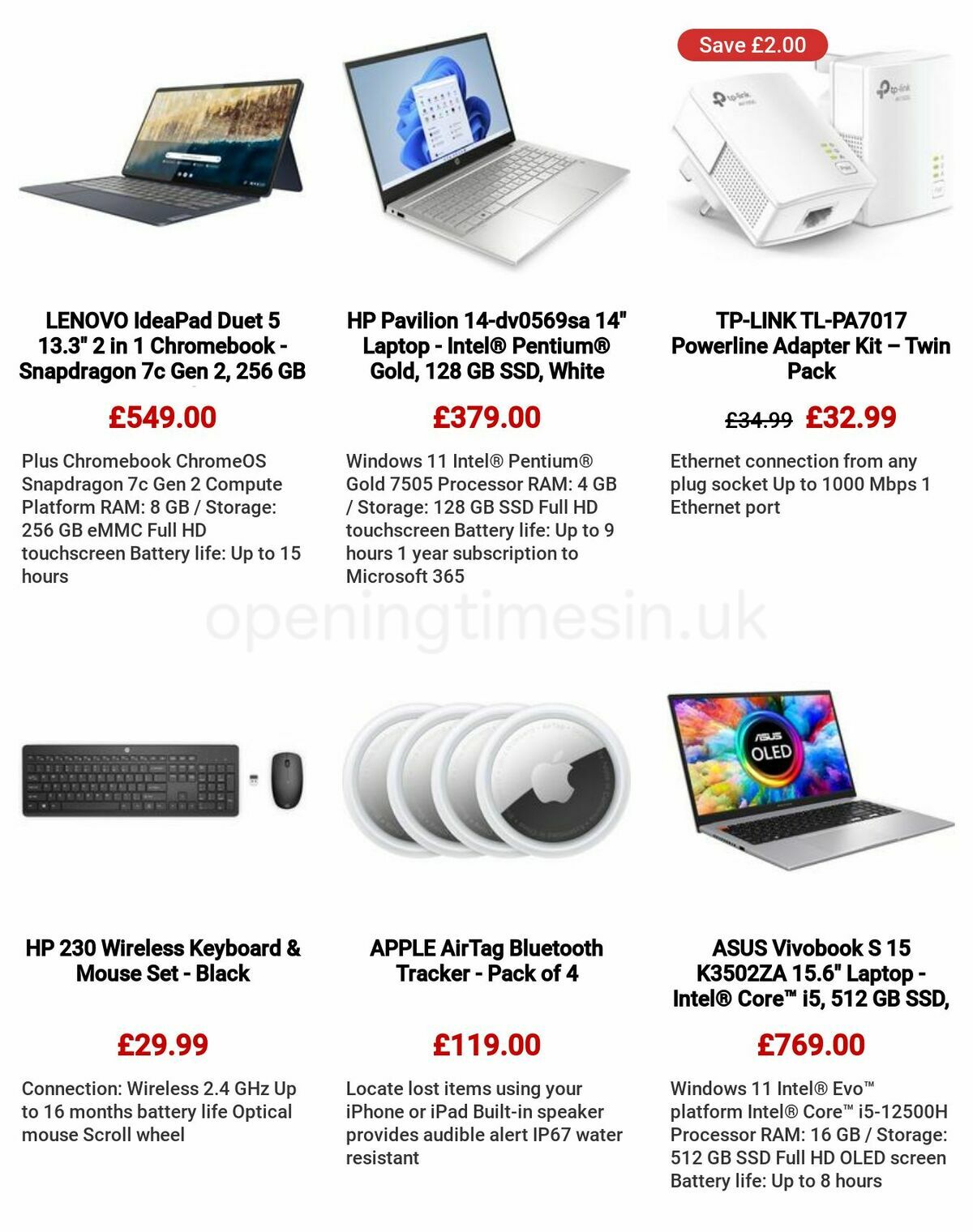 Currys Offers from 18 May