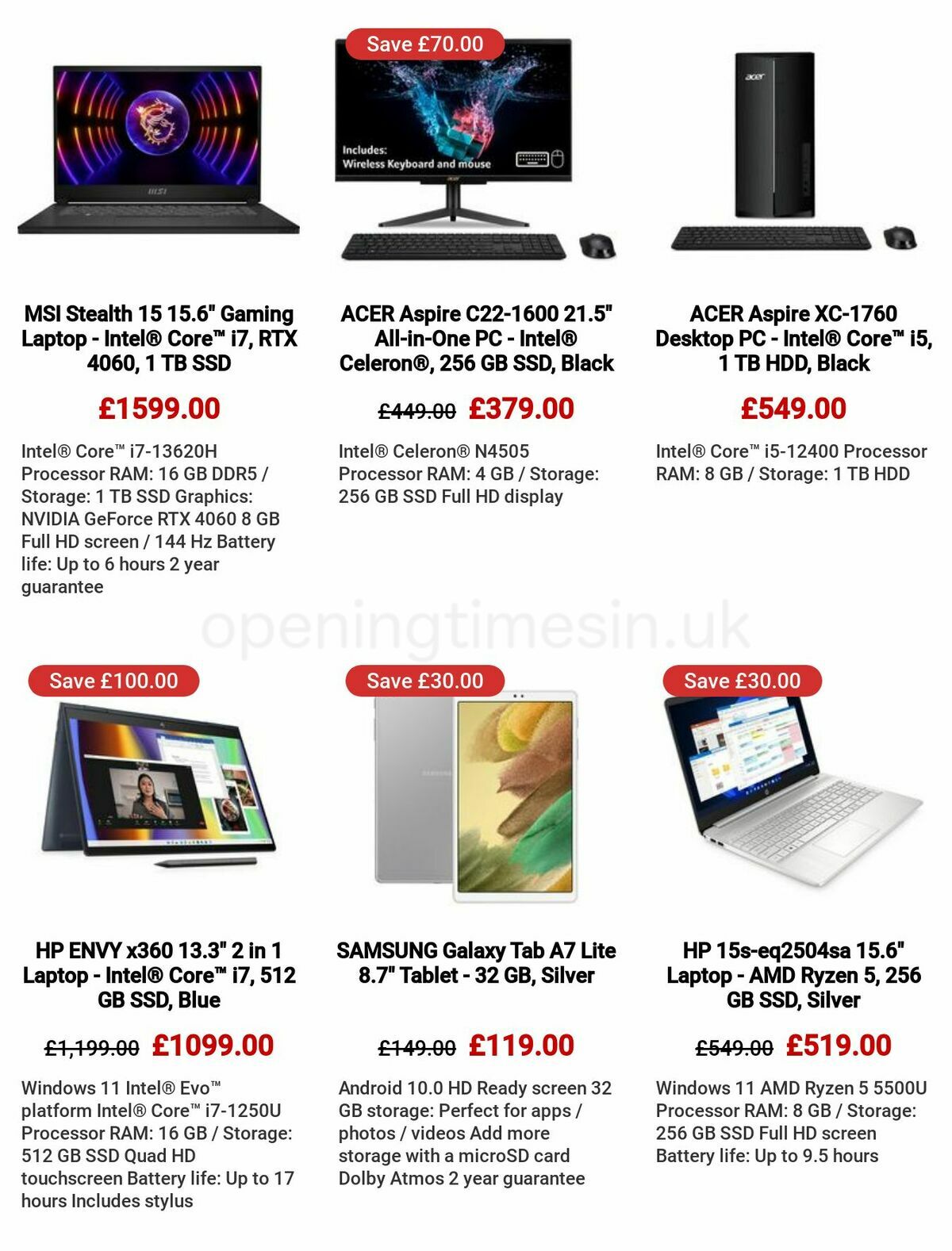 Currys Offers from 18 May