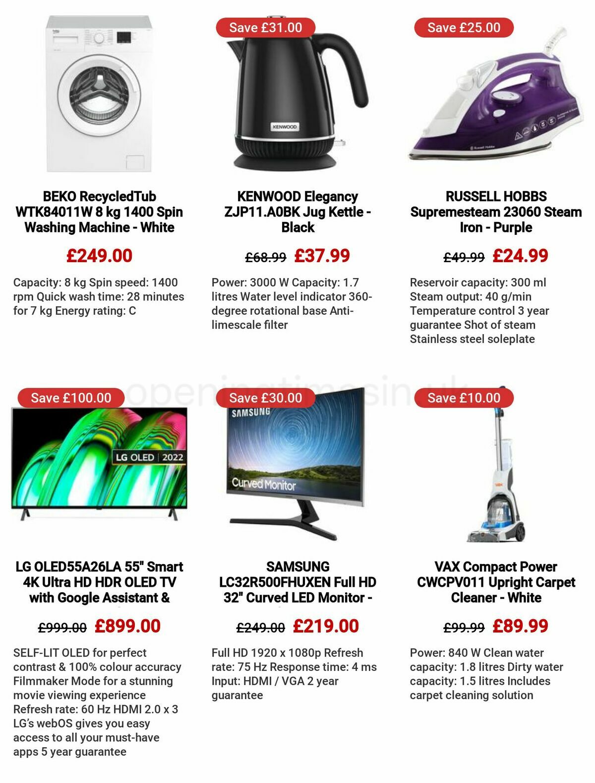 Currys Offers from 25 May