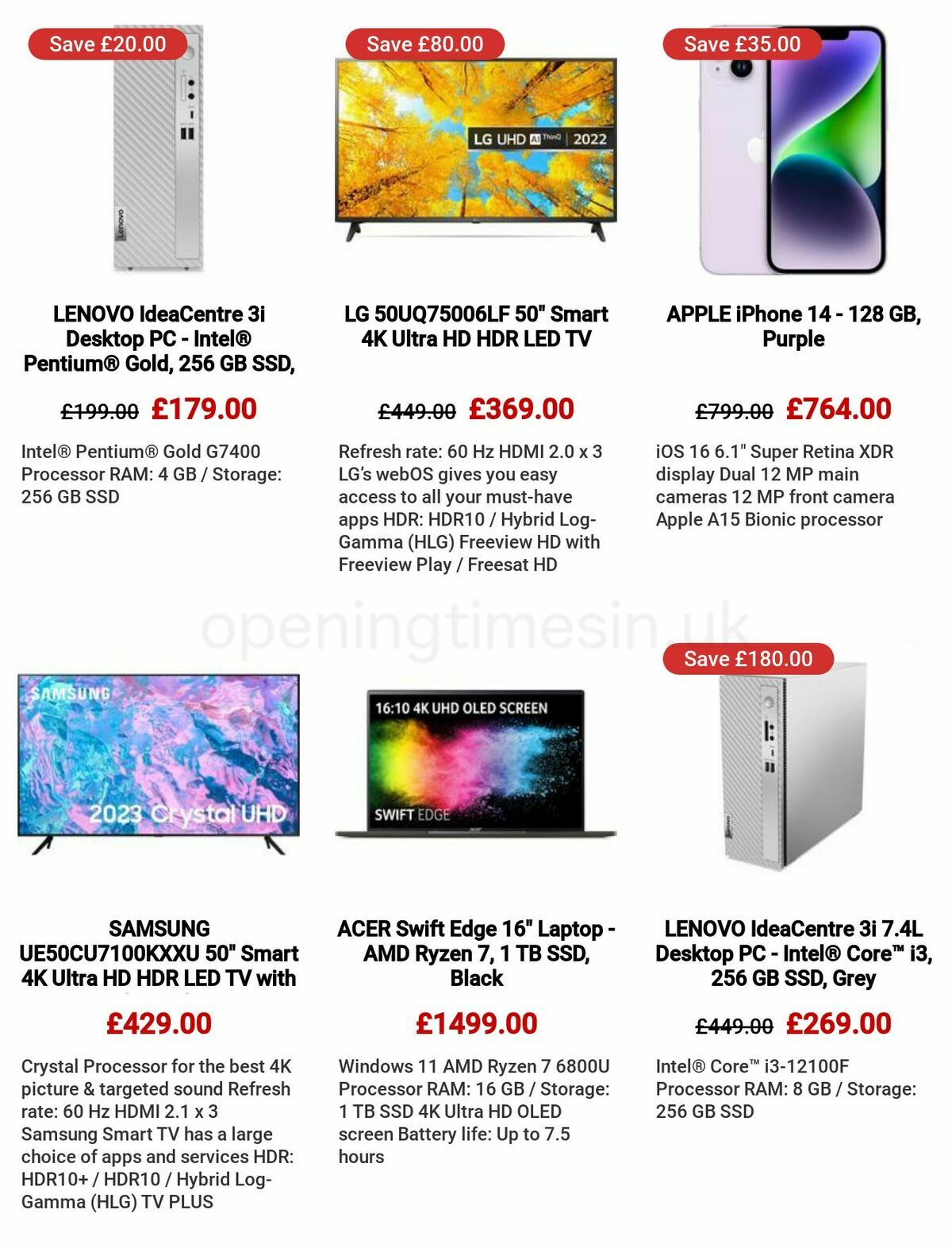 Currys Offers from 25 May