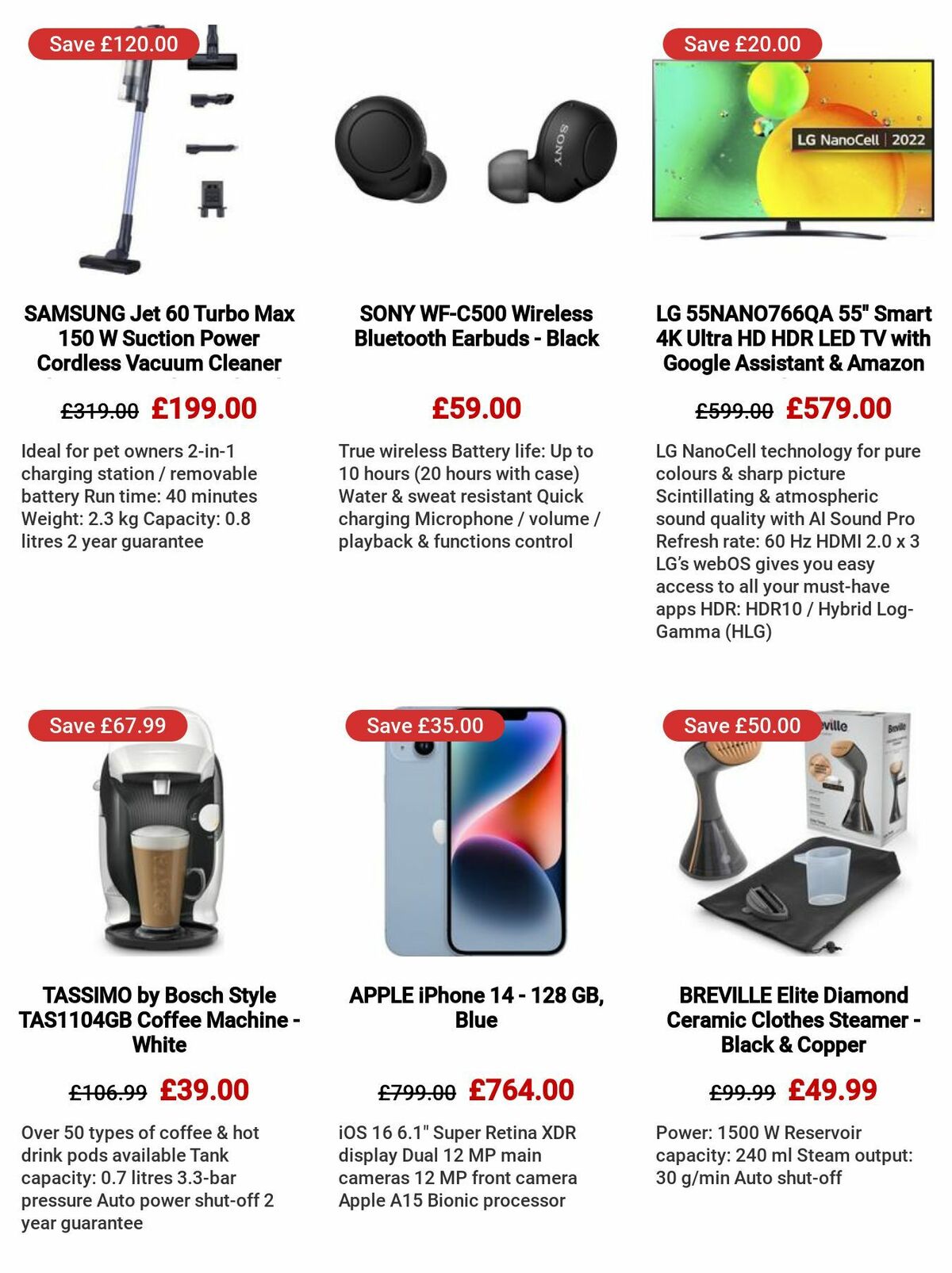 Currys Offers from 6 July