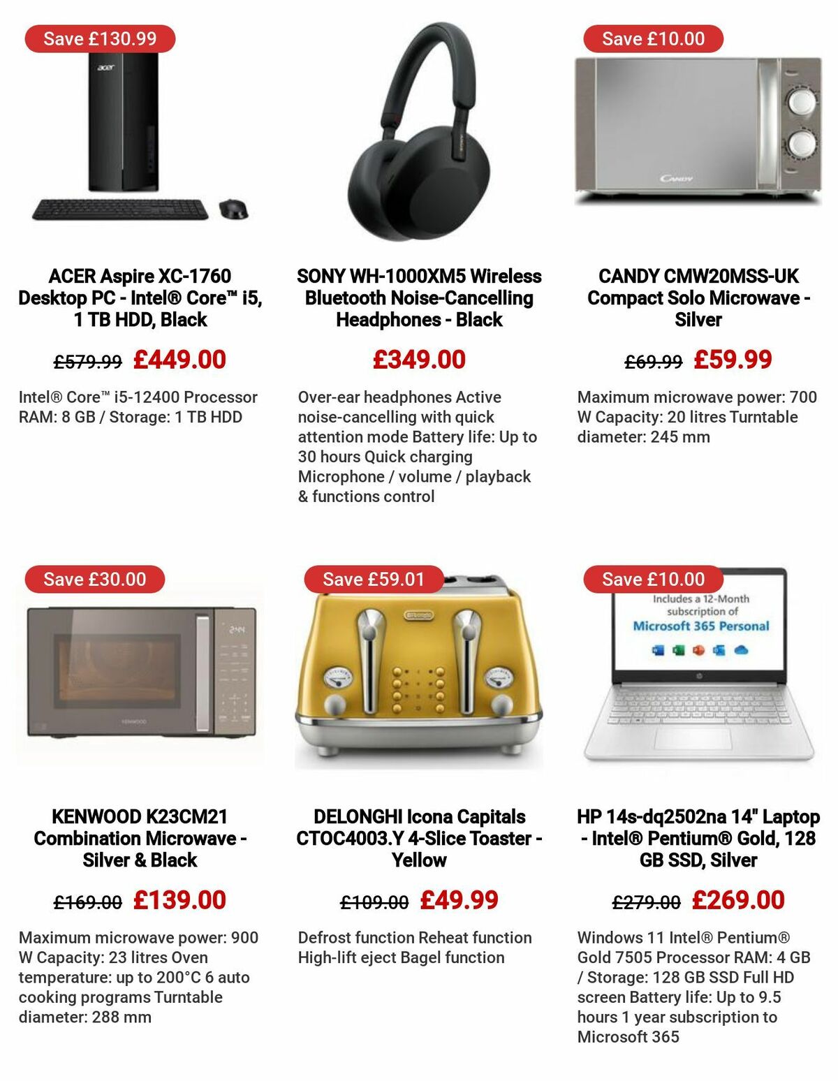 Currys Offers from 6 July
