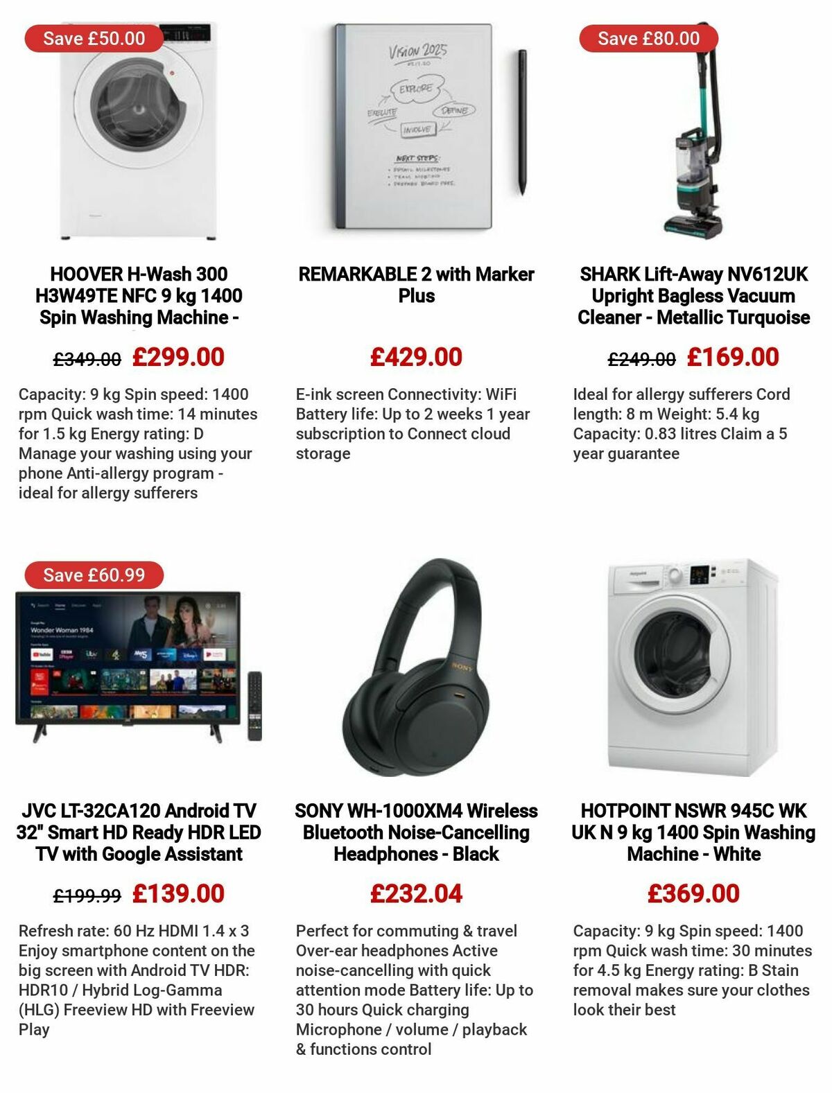 Currys Offers from 27 July