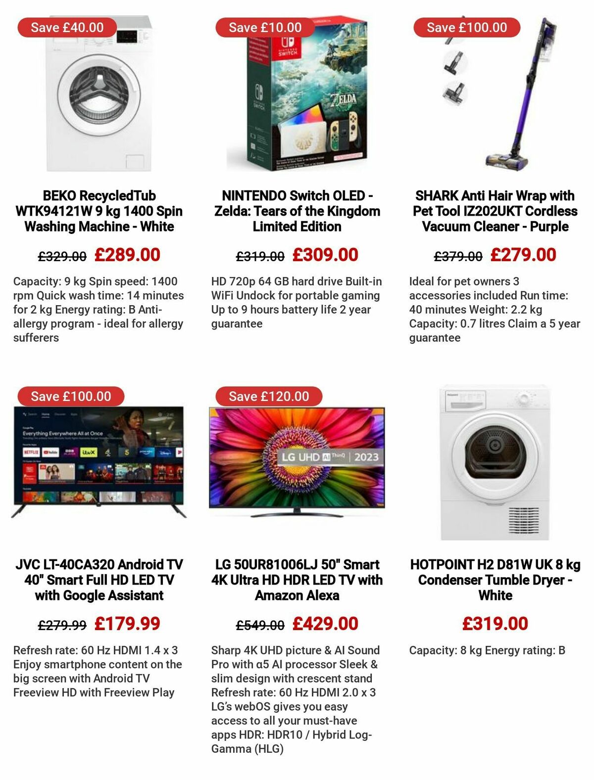 Currys Offers from 27 July