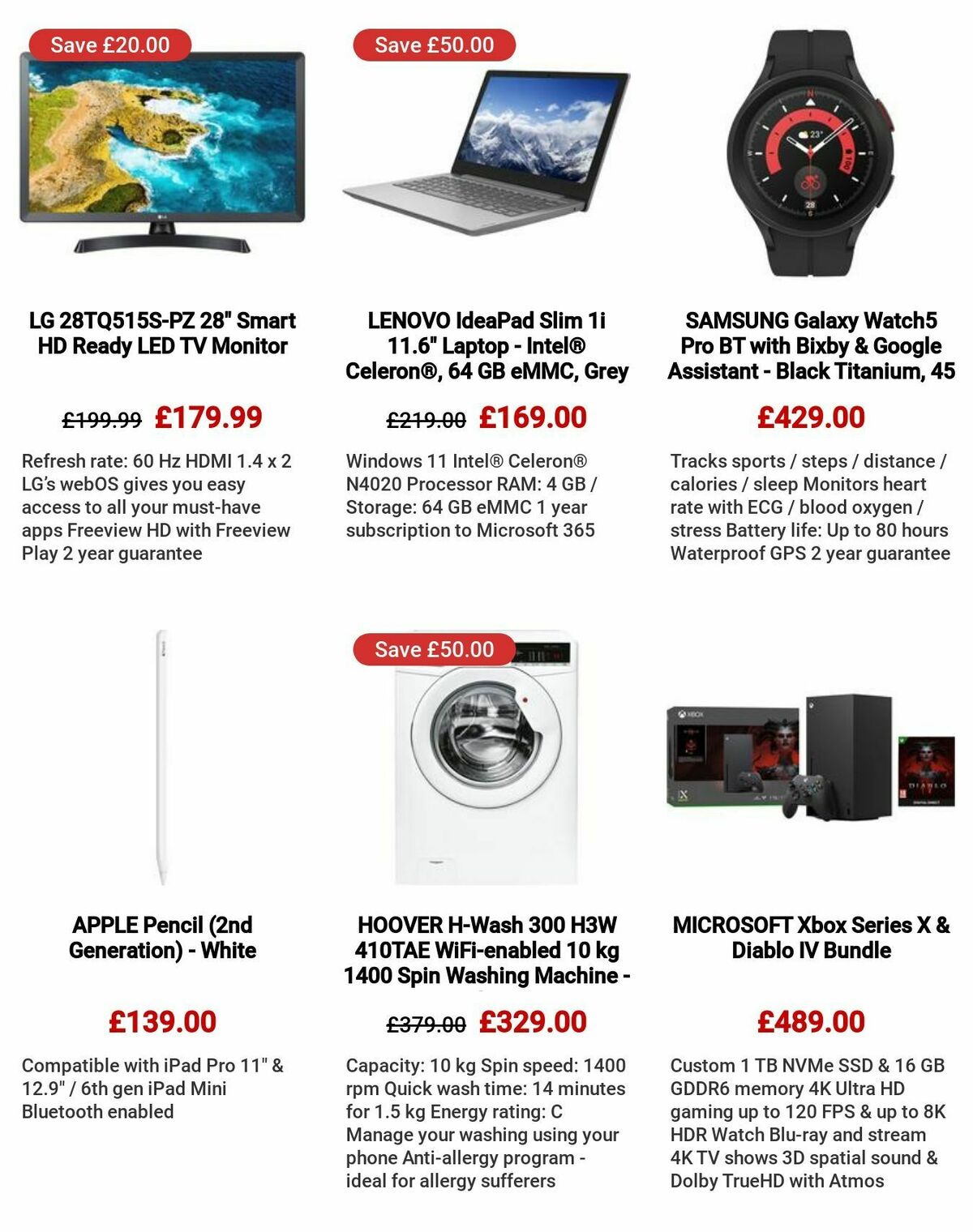 Currys Offers from 27 July