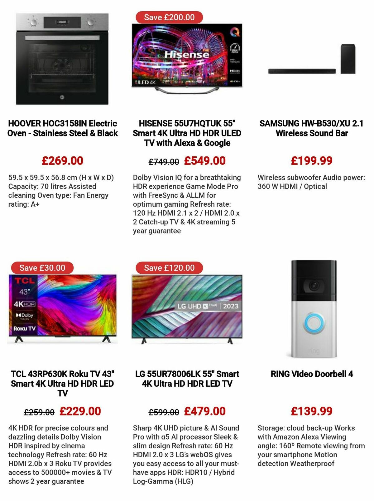Currys Offers from 27 July
