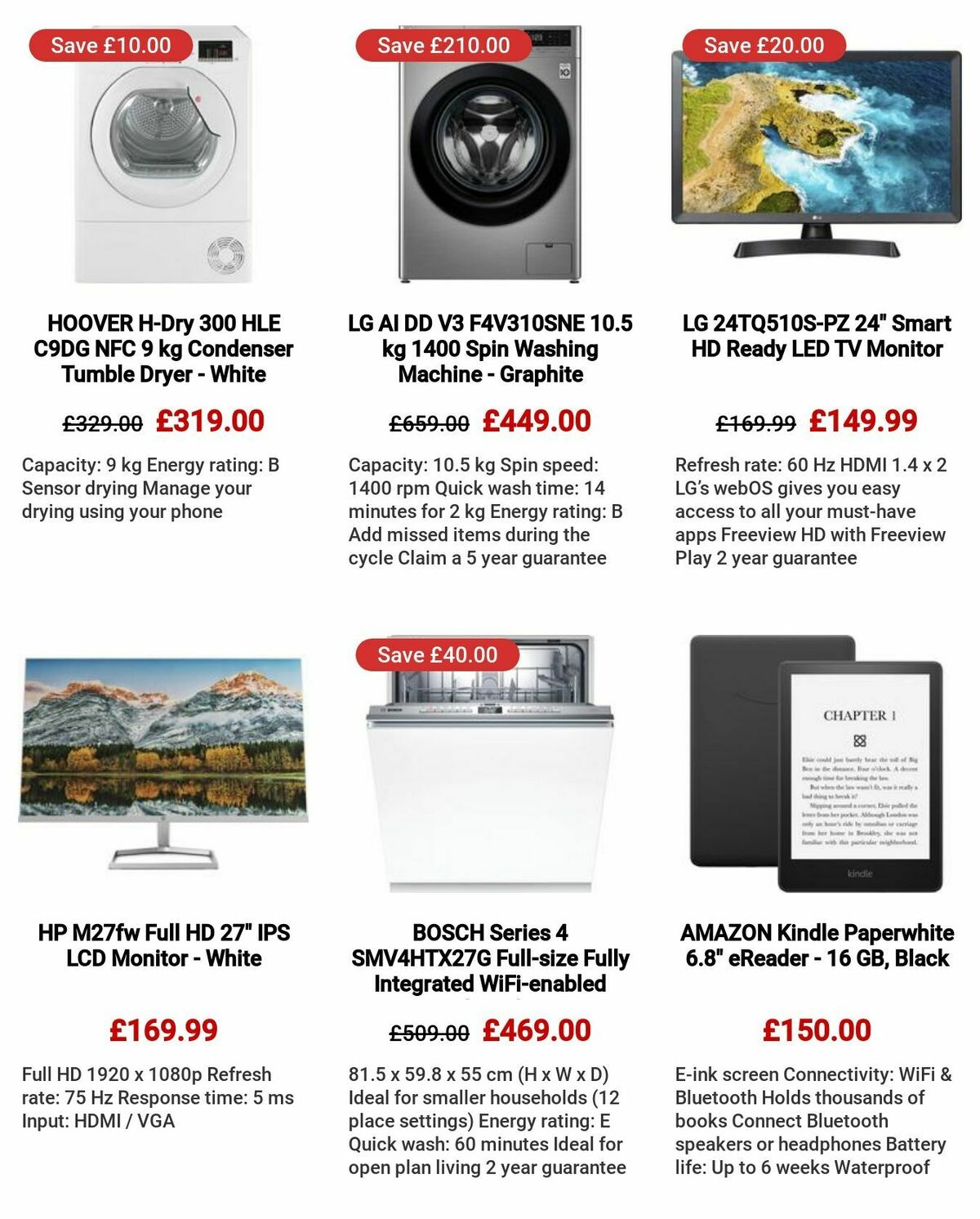 Currys Offers from 27 July