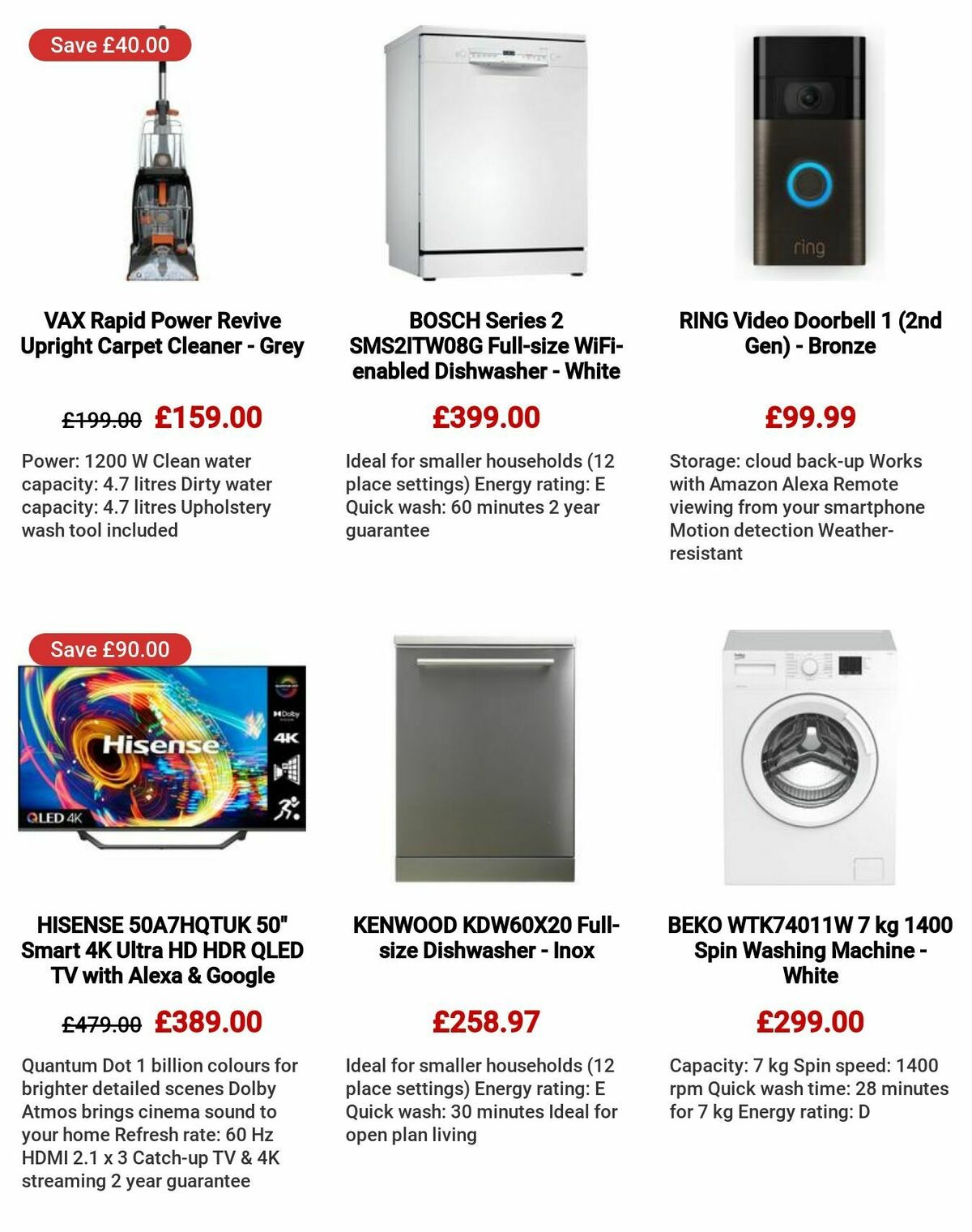 Currys Offers from 27 July