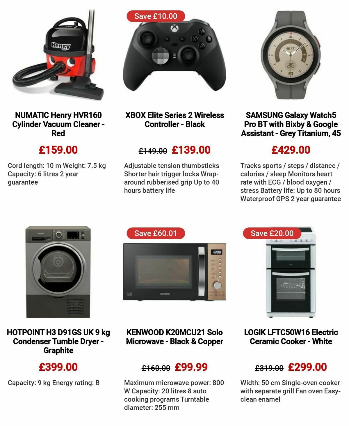 Currys Offers from 27 July