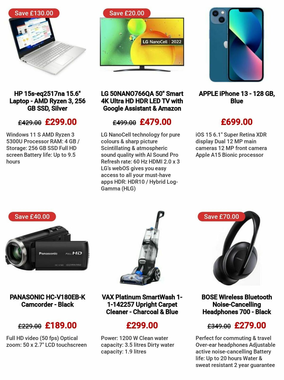 Currys Offers from 27 July