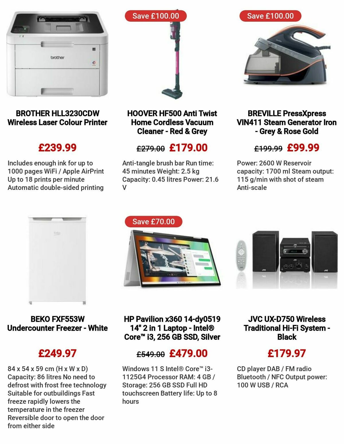 Currys Offers from 27 July