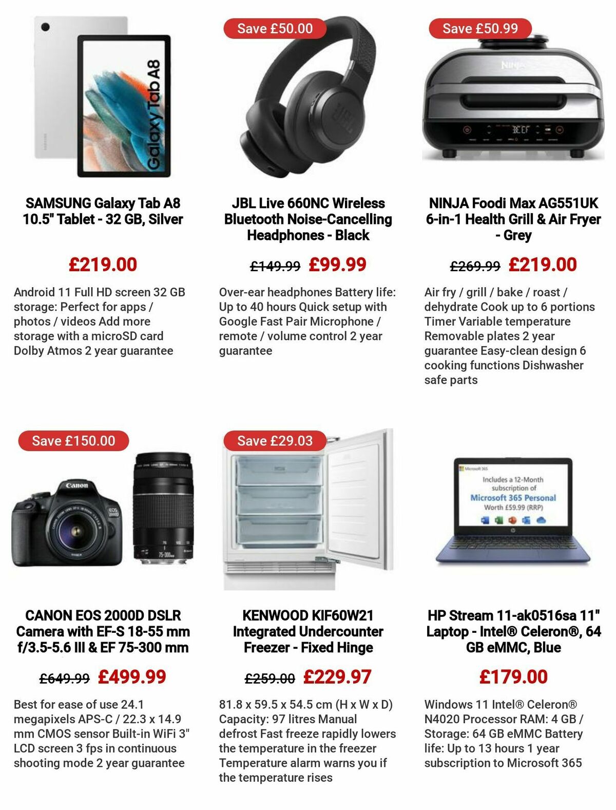 Currys Offers from 27 July