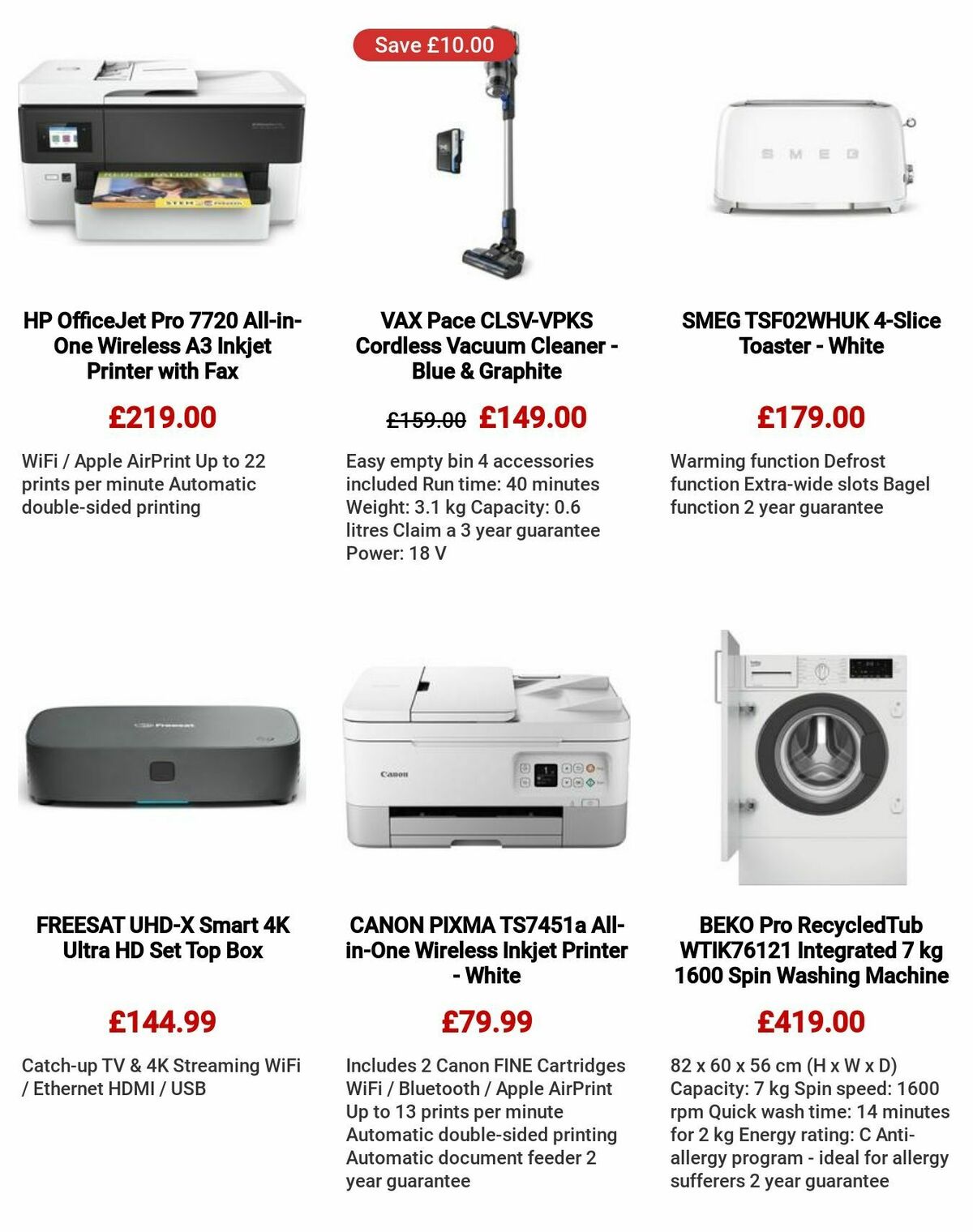 Currys Offers from 27 July