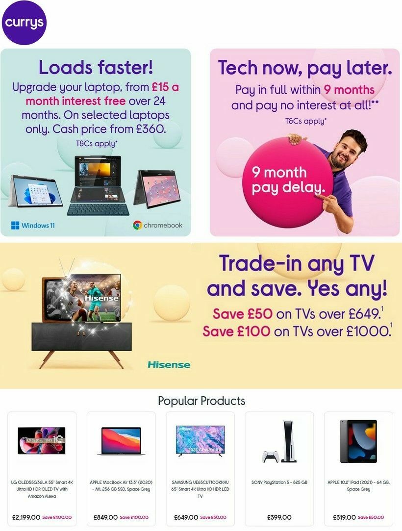 Currys Offers from 9 August