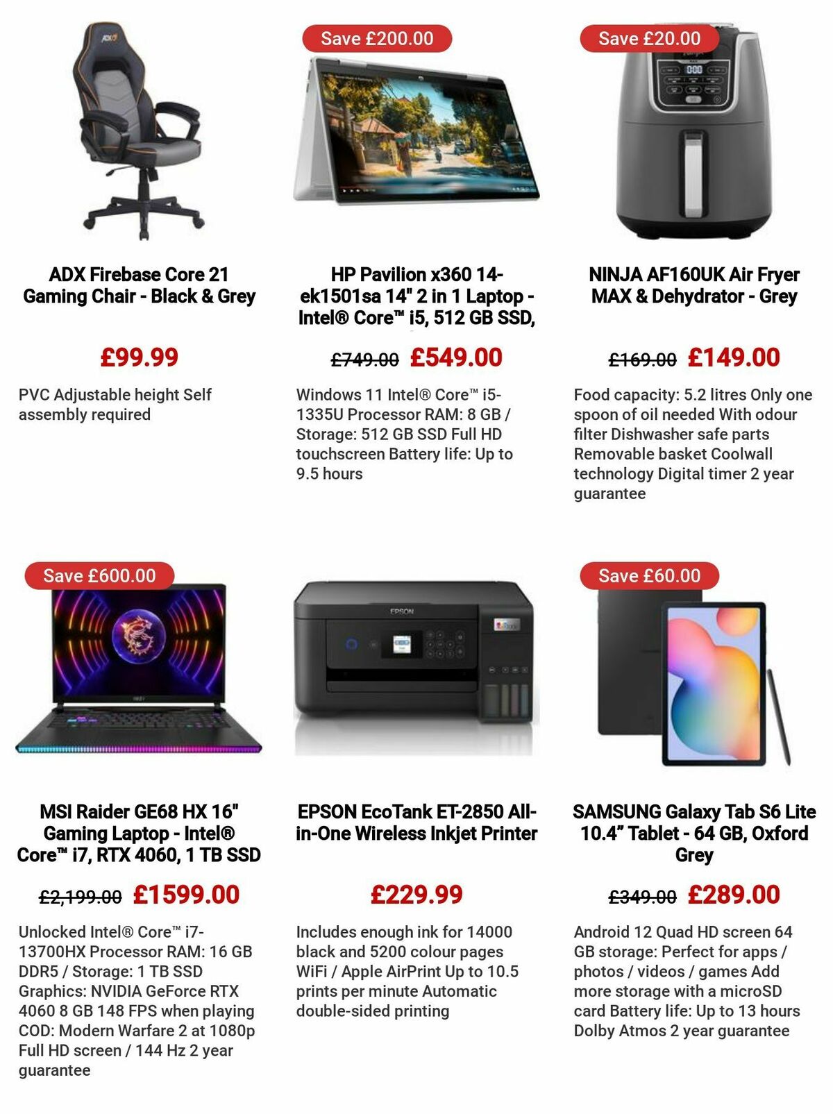Currys Offers from 24 August