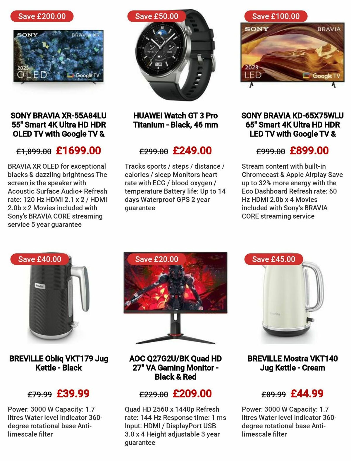 Currys Offers from 24 August