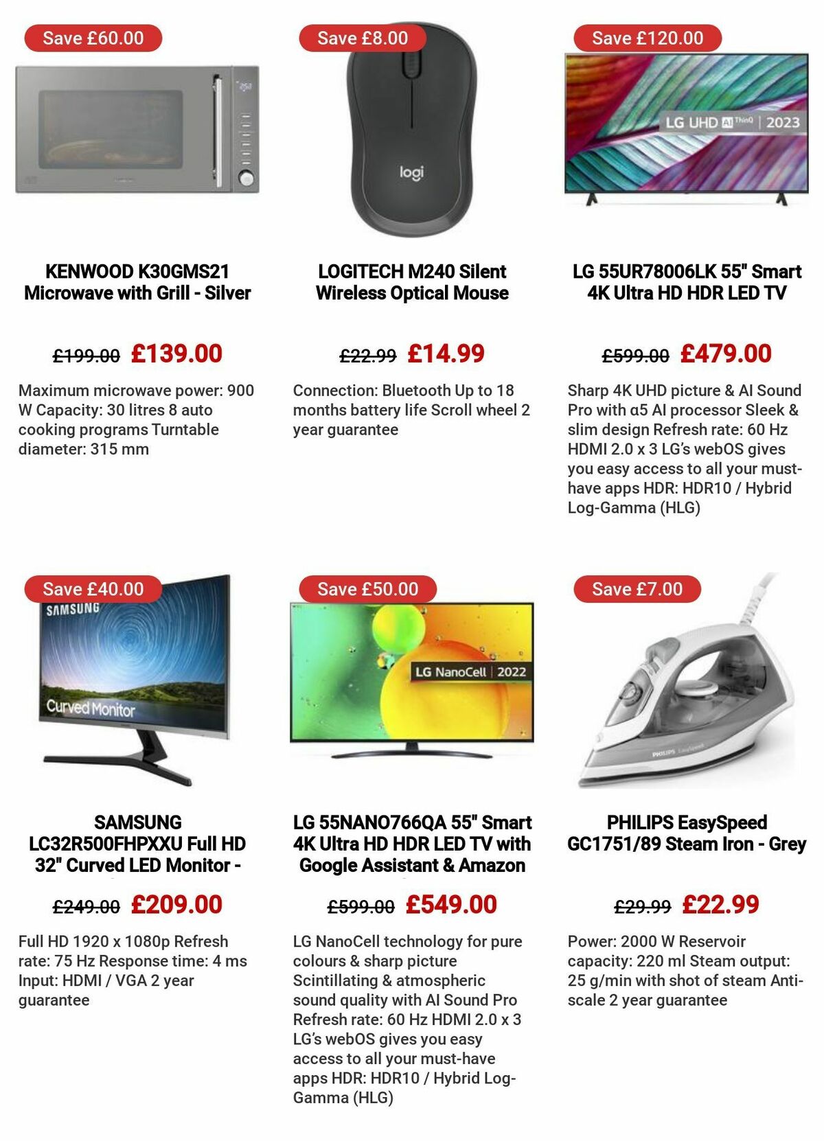 Currys Offers from 24 August
