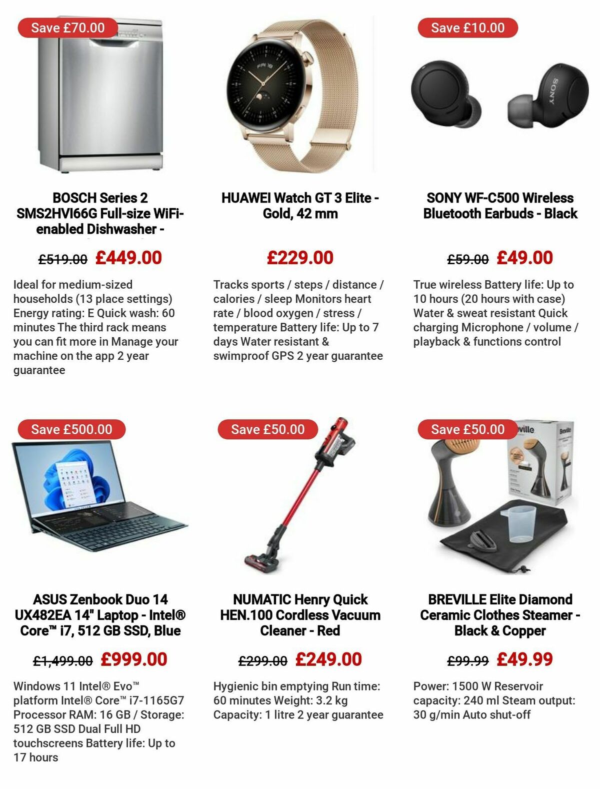 Currys Offers from 24 August